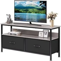 Amyove Dresser TV Stand, Entertainment Center With Storage, 55 Inch TV Stand For Bedroom Small TV Stand Dresser With Drawers And Shelves, TV & Media Console Table Furniture For Living Room, Grey -Best Furniture Store 51iRAse92L. AC