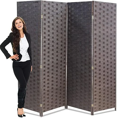 Room Dividers 3 Panel Partition Room Dividers 5.6 Ft Tall Privacy Wall Foldable Room Divider Privacy Screen Wood Screen Room Separator For Home Office Bedroom Restaurant , Gray 6 Room Dividers 3 Panel Partition Room Dividers 5.6 Ft Tall Privacy Wall Foldable Room Divider Privacy Screen Wood Screen Room Separator For Home Office Bedroom Restaurant , Gray - Image 6
