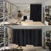 Premium Room Divider Curtain, 8ft Tall X 15ft Wide (Midnight Black)| Premium Curtains For Room Partition, Create Privacy Or Blackout