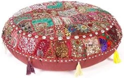 Eyes Of India - 22 X 12 Purple Patchwork Round Pouf Pouffe Ottoman Cover Floor Seating Bohemian Accent Boho Chic Indian Handmade 23 Eyes Of India - 22 X 12 Purple Patchwork Round Pouf Pouffe Ottoman Cover Floor Seating Bohemian Accent Boho Chic Indian Handmade -Best Furniture Store 51j iRUkIgL. AC