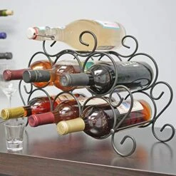 Southern Homewares 7-Bottle Minuet Free Standing Wine Rack W/Scroll Design For Kitchen Organization Of Wine Spirit Bottles - SH-10048 10 Southern Homewares 7-Bottle Minuet Free Standing Wine Rack W/Scroll Design For Kitchen Organization Of Wine Spirit Bottles - SH-10048 -Best Furniture Store 51jNx7pKwaL