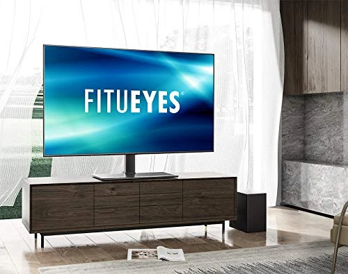 FITUEYES Universal TV Stand/Base Swivel Tabletop TV Stand With Mount For 50 To 85 Inch Flat Screen TV 100 Degree Swivel, 4 Level Height Adjustable,Tempered Glass Base,Holds Up To 143lbs Screens 2 FITUEYES Universal TV Stand/Base Swivel Tabletop TV Stand With Mount For 50 To 85 Inch Flat Screen TV 100 Degree Swivel, 4 Level Height Adjustable,Tempered Glass Base,Holds Up To 143lbs Screens - Image 2