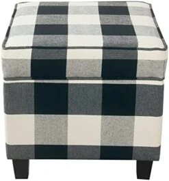 Homepop Home Decor | K7342-F2067 | Classic Square Storage Ottoman With Lift Off Lid | Ottoman With Storage For Living Room & Bedroom, Cream Woven -Best Furniture Store 51jtXZekEZL. AC