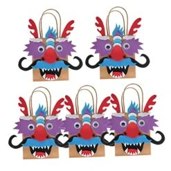 Abaodam Kids Educational Toys Storage Toys Childrens Toys Package Bag Gift Bag Gift Storage Packing Bag Manual Educational Toys Party Bags Craft Toys Party Favors Pouch DIY Gift Bag 5 Set