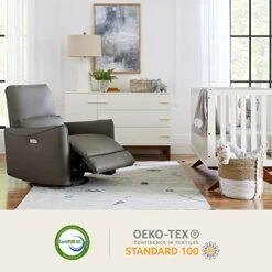 CHITA Power Recliner Swivel Glider, Upholstered Faux Leather Living Room Reclining Sofa Chair With Lumbar Support, Cognac Brown 16 CHITA Power Recliner Swivel Glider, Upholstered Faux Leather Living Room Reclining Sofa Chair With Lumbar Support, Cognac Brown -Best Furniture Store 51kCJ9McAVL