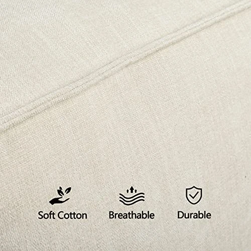 Idee-home Unstuffed Pouf Ottoman Cover, Bean Bag Ottoman Pouf Covers For Living Room Bedroom Floor Storage Pouf Footstools, Square Pouf Cover 3 Idee-home Unstuffed Pouf Ottoman Cover, Bean Bag Ottoman Pouf Covers For Living Room Bedroom Floor Storage Pouf Footstools, Square Pouf Cover - Image 3