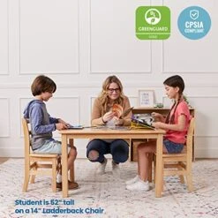 ECR4Kids 24in X 36in Hardwood Table, Kids Furniture, Natural -Best Furniture Store 51l0wpMXOeL