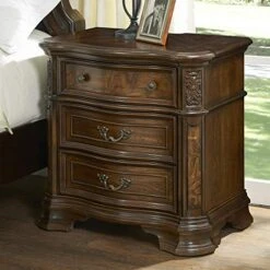 Steve Silver Royale W/USB And Pwr Outlet Nightstand, 30" L X 18.75" W X 29.5" H, Traditional Brown Cherry 5 Steve Silver Royale W/USB And Pwr Outlet Nightstand, 30" L X 18.75" W X 29.5" H, Traditional Brown Cherry -Best Furniture Store 51l1wLYwneL