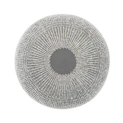 English Home Round Knitted Pouf Ottoman Foot Rest For Couch, Foot Stool For Living Room, Boho Ottoman Pouf, Floor Pouf, Knitted Bean Bag, Bedroom Poof, Indoor, Outdoor 37 X 50 Cm Grey -Best Furniture Store 51lFarjP2eL