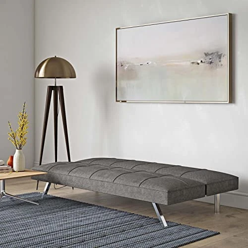 Convertible Folding Sofa Bed, Modern Futon Upholstered Couch Backrest, 3 Angles Adjustable Back For Compact Living Spaces,Apartments Office Dorms 4 Convertible Folding Sofa Bed, Modern Futon Upholstered Couch Backrest, 3 Angles Adjustable Back For Compact Living Spaces,Apartments Office Dorms - Image 4