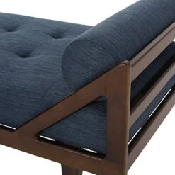 Christopher Knight Home Rayle Chaise Lounge, Wood, Navy Blue + Dark Brown -Best Furniture Store 51liTIlEWhL