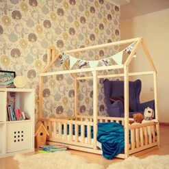 House Shaped Bed, Montessori Bed House Frame Bed Toddler Bed, Children Bed House Bed For Toddler Wooden Baby Bed Kids Bed Frame And SLATS -Best Furniture Store 51ln9aP4T9L