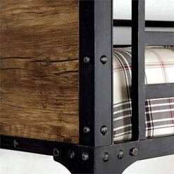 Furniture Of America Baron Metal Twin Over Futon Bunk Bed In Black -Best Furniture Store 51mbKPyUFlL