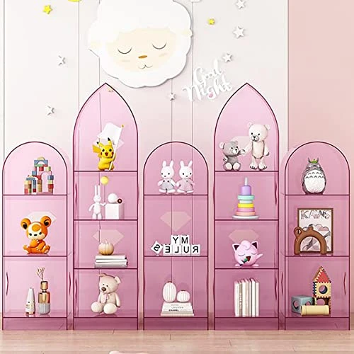 EYCIEROT Acrylic Bookshelf, Kids Study Shelf,Multi-Layer Options, Multi Colors, Sturdy And Transparent, Suitable For Bedroom Study Living Room,Gray,S 4 EYCIEROT Acrylic Bookshelf, Kids Study Shelf,Multi-Layer Options, Multi Colors, Sturdy And Transparent, Suitable For Bedroom Study Living Room,Gray,S - Image 4