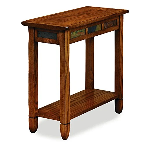 Leick Rustic Oak Chairside End Table 1 Leick Rustic Oak Chairside End Table