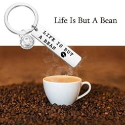 Lywjyb Birdgot Coffee Lovers Gifts Life Is But A Bean Keychain Gift For Best Friends BFF Gift -Best Furniture Store 51ndAsrdTXL