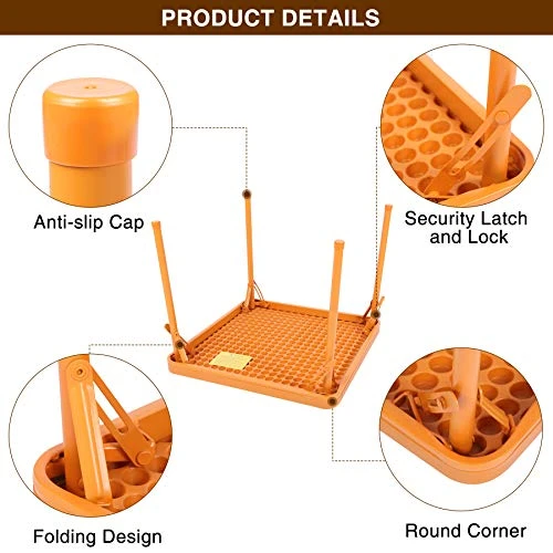 RedSwing Kids Folding Card Table, Portable 2ft Square Table For Toddlers With Stable Lock Design, Indoor Outdoor Childrens Activity Table For Playing Dining Drawing 1 RedSwing Kids Folding Card Table, Portable 2ft Square Table For Toddlers With Stable Lock Design, Indoor Outdoor Childrens Activity Table For Playing Dining Drawing