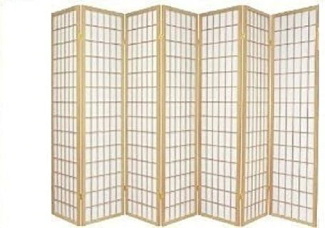 7 Panel Room Divider - Cherry 4 7 Panel Room Divider - Cherry - Image 4