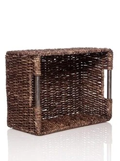 Dee Rectangular Basket, Brown, Large