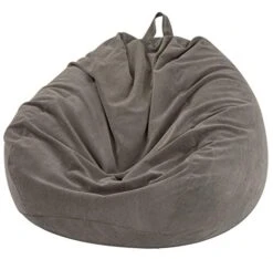Nobildonna Bean Bag Chair Cover (No Filler) For Kids And Adults. Extra Large 300L Beanbag Stuffed Animal Storage Soft Premium Corduroy