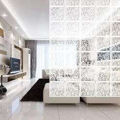 YIZUNNU 12Pcs/Set Room Hanging Screen Divider Panels Home Panel Screen DIY Home Decor 11.4inch White -Best Furniture Store 51oTpGCCWuL. AC