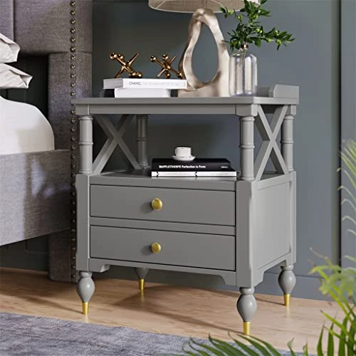 IRDFWH Nightstand For Small Spaces Bedroom Contemporary 2 Drawer 5 IRDFWH Nightstand For Small Spaces Bedroom Contemporary 2 Drawer - Image 5