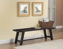 Alpine Furniture Newberry Bench, Dark Salvage Gray -Best Furniture Store 51oXHeB3iRL