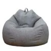 WAQIA Stuffed Animal Storage Bean Bag Chair Cover (No Filler) - Stuffable Zipper Beanbag Cover-Cotton Linen Memory Foam Beanbag Replacement Cover For Adults And Kids Without Filling