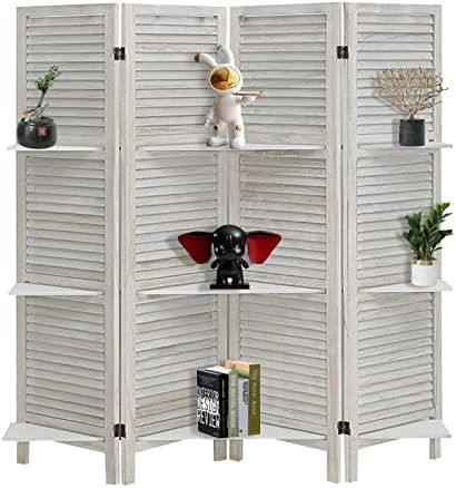 Room Divider 6 Panel, Wooden Room Divider Wall, 6 Panel Folding Privacy Screens, Freestanding Room Partition For Office Kitchen Bedroom Balcony (White) 8 Room Divider 6 Panel, Wooden Room Divider Wall, 6 Panel Folding Privacy Screens, Freestanding Room Partition For Office Kitchen Bedroom Balcony (White) - Image 8