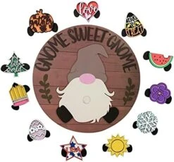 MatureGirl Gnome Door Decoration Door DIY Door Hanger Hanger Interchangeable Door Welcome Decoration & Hangs Garden Gnomes Small (Coffee, One Size) -Best Furniture Store 51oqTFRGO0S. AC