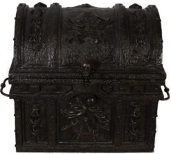 Davy Jones Locker Treasure Chest 16 Inch Sea Bottom Dark Finish