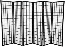 Panel Shoji Screen Room Divider 3-10 Panel (4 Panel, Black, White, Cherry, Natural) -Best Furniture Store 51pJ5OVwYPL. AC