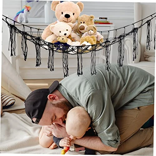 Ibasenice Children's Toy Net Bag Triangle Hammock Soft Toys For Girls Plush Stuffed Animals Corner Stuffed Animal Hammock Stuffed Animal Storage Toy Net Hammock Animal Toy Mesh Holder Lace 2 Ibasenice Children's Toy Net Bag Triangle Hammock Soft Toys For Girls Plush Stuffed Animals Corner Stuffed Animal Hammock Stuffed Animal Storage Toy Net Hammock Animal Toy Mesh Holder Lace - Image 2