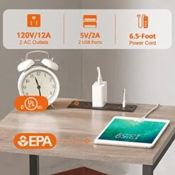 AMHANCIBLE End Tables With Charging Station, Nightstands Set Of 2 For Bedroom, Night Stand With Drawer USB Ports & Power Outlets, Sofa Side Table For Living Room Greige HET04SDGY -Best Furniture Store 51pZn8KExTL