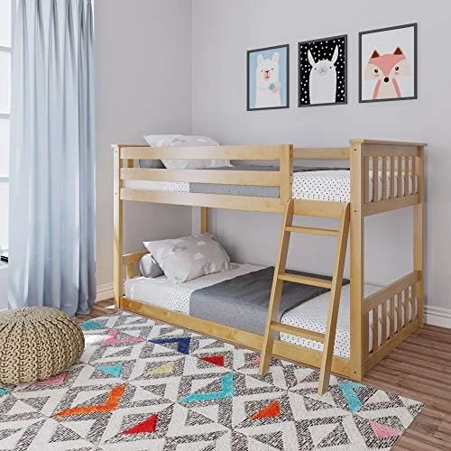 W Bunk Bed, Twin-Over-Twin Wood Bed Frame For Kids, White 5 W Bunk Bed, Twin-Over-Twin Wood Bed Frame For Kids, White - Image 5