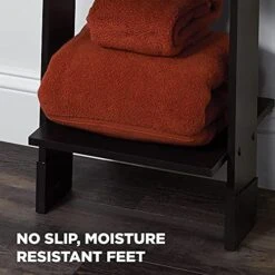 Zenna Home Ladder Style Bathroom Linen Tower, Espresso -Best Furniture Store 51pnlAwuQAS