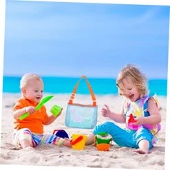 TENDYCOCO 2 Sets Beach Net Bag Kid Toy Baby Beach Bag Tote Beach Bag Baby Tote Bag Tote Bag For Beach Pool Toy Bag Travel Laundry Bag Storage Nylon Boating Travel Beach Toy Beach Toys Bag -Best Furniture Store 51qBLIxBbGL