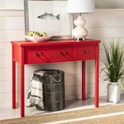 SAFAVIEH Home Collection Cindy Farmhouse Hot Red 3-Drawer Console Table 24 SAFAVIEH Home Collection Cindy Farmhouse Hot Red 3-Drawer Console Table -Best Furniture Store 51qKD7LS3LL. AC