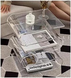 Minimalist Design Shelf S-Shaped Coffee Table, Magazine Rack Storage Book Lucite Modern Accent Night Stand Desk，Living Room Bedroom Study (Color : A, Size : 43 * 34cm) -Best Furniture Store 51qdlnGbBFL. AC