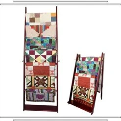 The LadderRack It's 2 Quilt Racks In 1! (7 Rung/24" Model/Golden Pecan) -Best Furniture Store 51qiVtA ZrL. AC