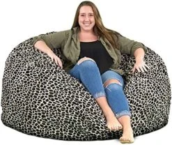 ULTIMATE SACK 6000 (6 Ft.) Bean Bag Chair Cover In Multiple Colors: Cover ONLY. (6000, Navy Suede) -Best Furniture Store 51qlQvQd4pL. AC