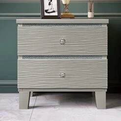 5 Piece Bedroom Set,Bedroom Furniture Set With King Size Wood Platform Bed,Dresser With Mirror And Nightstand*2 for Kids/Teens/Adults Bedroom(Champagne Silver) 20 5 Piece Bedroom Set,Bedroom Furniture Set With King Size Wood Platform Bed,Dresser With Mirror And Nightstand*2 for Kids/Teens/Adults Bedroom(Champagne Silver) -Best Furniture Store 51rLMogsMhL