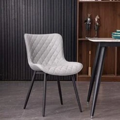 Kidol & Shellder Modern Dining Chairs Black PU Upholstered Kitchen & Dining Room Chairs,Loads Up To 300lbs,3 Mins Quick Assembly -Best Furniture Store 51rcWzXNSgL. AC