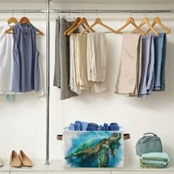 Watercolor Sea Turtle Large Storage Basket Collapsible Storage Bin Organizer Cube Laundry Hamper For Clothes Bedroom Nursery Toys Shelf College Dorm 8 Watercolor Sea Turtle Large Storage Basket Collapsible Storage Bin Organizer Cube Laundry Hamper For Clothes Bedroom Nursery Toys Shelf College Dorm -Best Furniture Store 51riiwnpGrL
