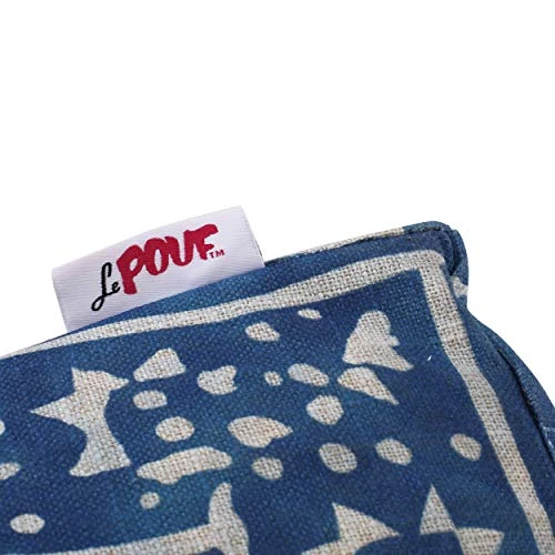 Christopher Knight Home Pouf, Blue + White 2 Christopher Knight Home Pouf, Blue + White - Image 2