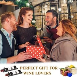 YALINKA Metal Wall Mounted Wine Racks, Hanging Wine Bottle Display Organizer Holder With Screws, Beverages Liquor Bottles Storage Shelf For Home Kitchen Bar Decor (Black 9) -Best Furniture Store 51s83DCHcXL