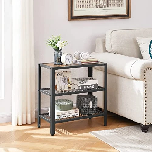 Tajsoon 3-Tier Tall Side Table Small End Table With Storage Shelf, Small Table For Small Spaces, Sofa Couch Side Table For Living Room, Bedroom, Hallway, Entryway, Bathroom, Office, Matte Black 1 Tajsoon 3-Tier Tall Side Table Small End Table With Storage Shelf, Small Table For Small Spaces, Sofa Couch Side Table For Living Room, Bedroom, Hallway, Entryway, Bathroom, Office, Matte Black
