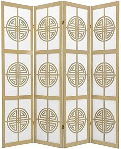 Oriental Furniture 6 Ft. Tall Long Life Shoji Screen - 3 Panel - Natural 3 Oriental Furniture 6 Ft. Tall Long Life Shoji Screen - 3 Panel - Natural - Image 3