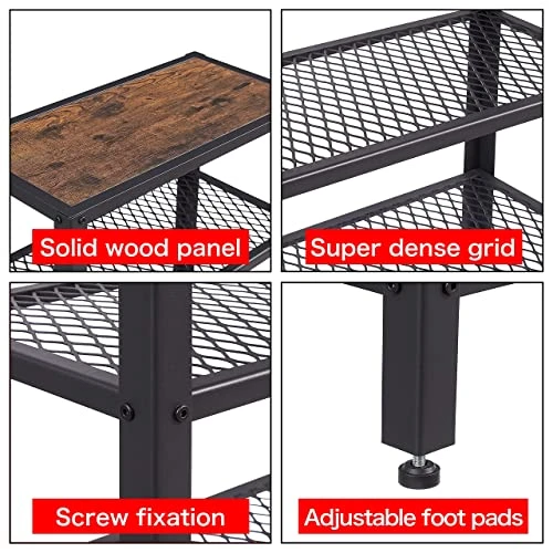 Tajsoon 3-Tier Tall Side Table Small End Table With Storage Shelf, Small Table For Small Spaces, Sofa Couch Side Table For Living Room, Bedroom, Hallway, Entryway, Bathroom, Office, Matte Black 6 Tajsoon 3-Tier Tall Side Table Small End Table With Storage Shelf, Small Table For Small Spaces, Sofa Couch Side Table For Living Room, Bedroom, Hallway, Entryway, Bathroom, Office, Matte Black - Image 6