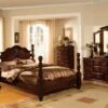 5 Pc Tuscan II Dark Pine Finish Wood Queen Bedroom Set